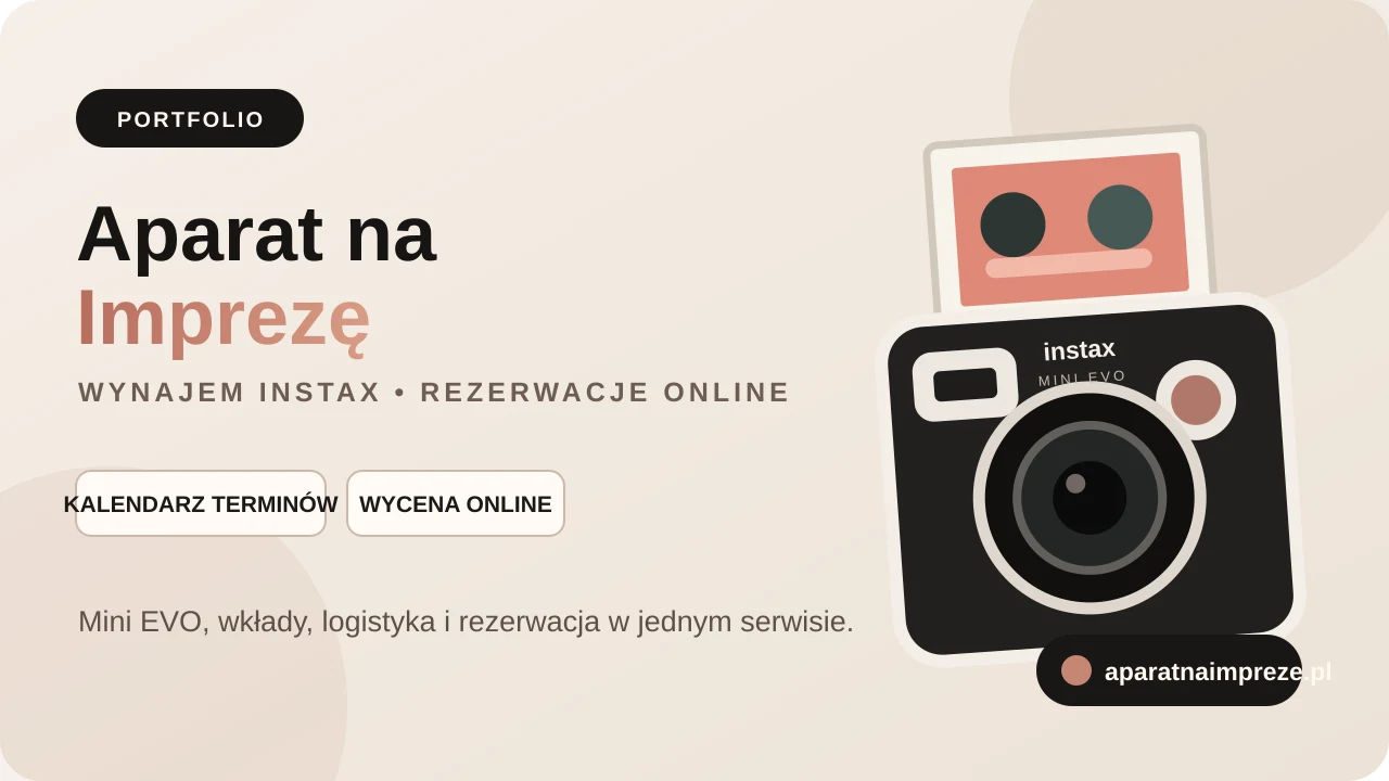 Aparat na Imprezę — serwis rezerwacji wynajmu Instax